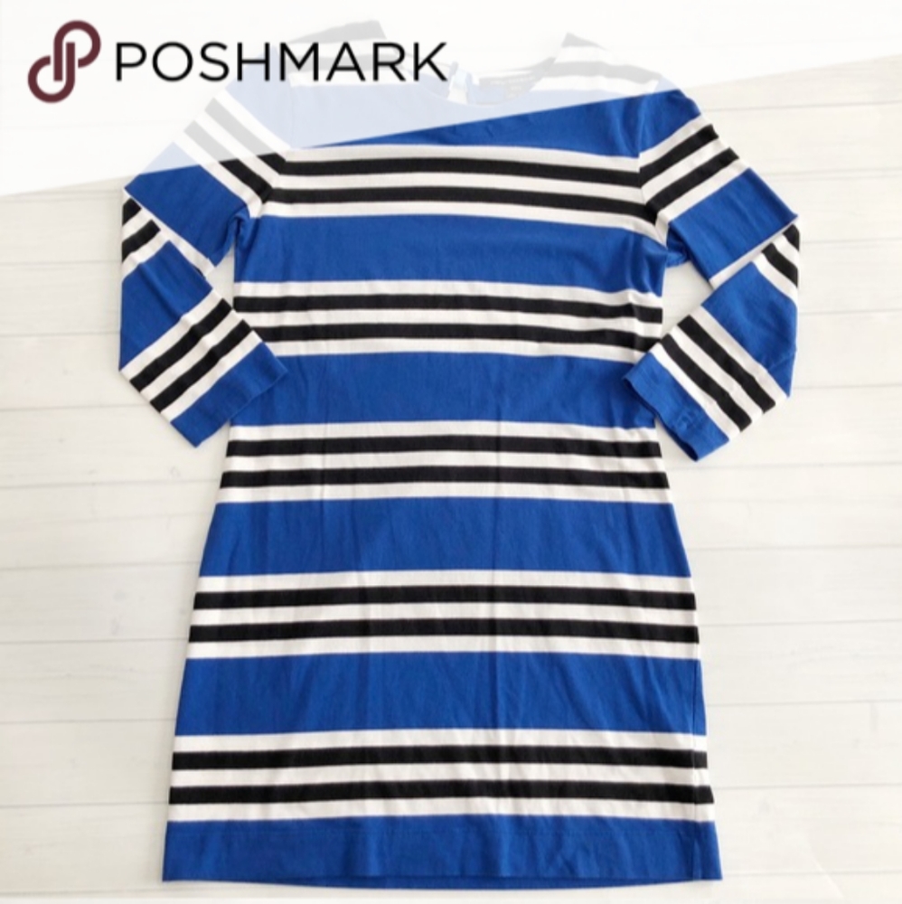French Connection Knit Blue Striped DressSize 10